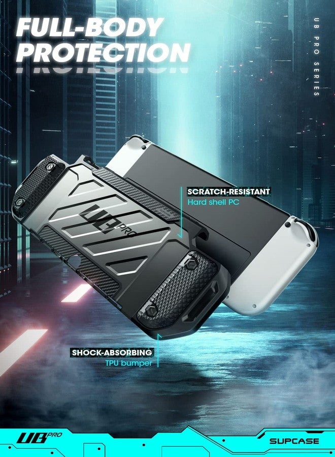 سوبكيس غطاء SUPCASE لجهاز نينتندو سويتش OLED إصدار 2021 (يونيكورن بيتل برو)، [حماية فائقة] [تصميم مريح] ملحقات غطاء مدمجة قابلة للتثبيت لجهاز نينتندو سويتش OLED، أسود - Image 4